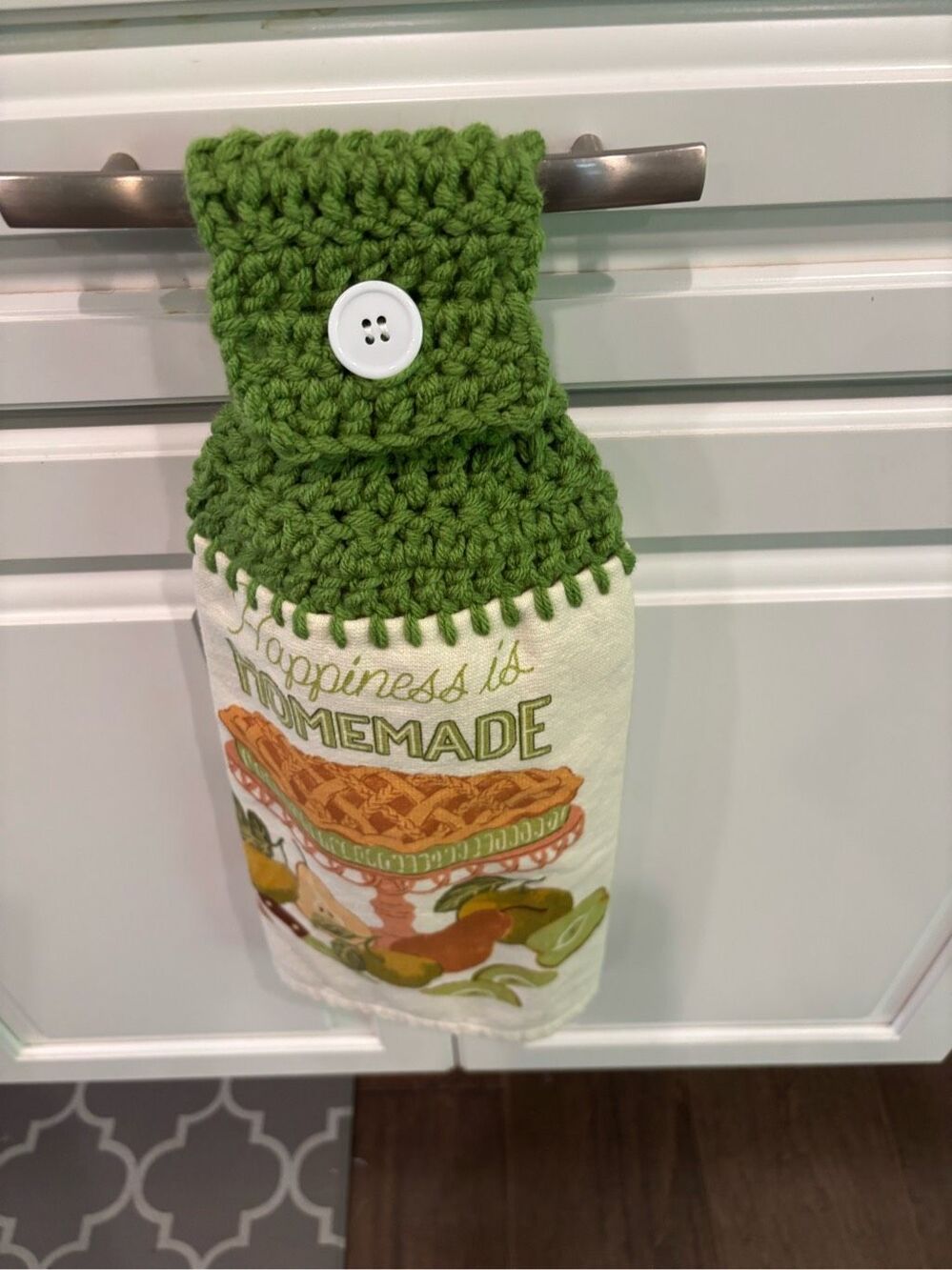 Crochet Top Kitchen Towel-Happiness is Homemade